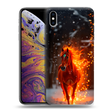 Силиконовый чехол на Iphone Xs Max с принтом Новый год