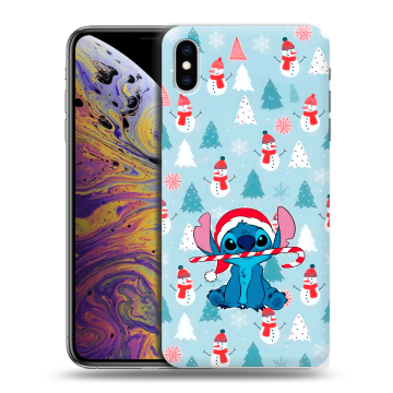 Силиконовый чехол на Iphone Xs Max с принтом Стич Новый год