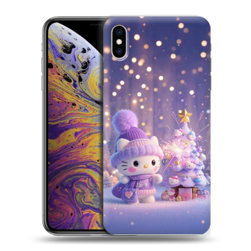 Силиконовый чехол на Iphone Xs Max с принтом Новый год