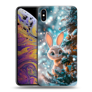 Силиконовый чехол на Iphone Xs Max с принтом Новый год