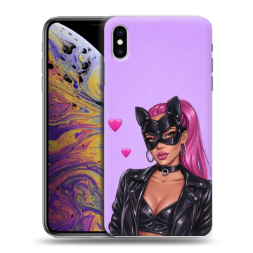 Силиконовый чехол на Iphone Xs Max с принтом женский