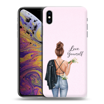Силиконовый чехол на Iphone Xs Max с принтом женский