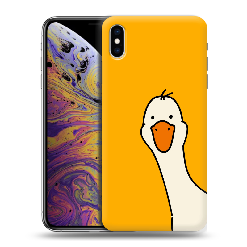 Силиконовый чехол на Iphone Xs Max с принтом Утка Силиконовый чехол на Iphone Xs Max с принтом Утка