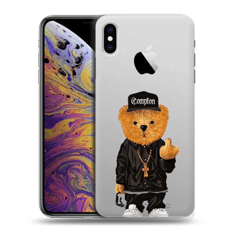 Силиконовый чехол на Iphone Xs Max с принтом Мишка Силиконовый чехол на Iphone Xs Max с принтом Мишка