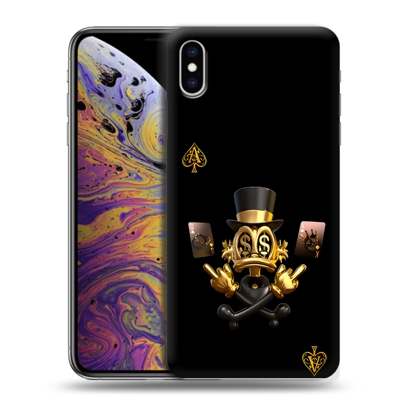 Силиконовый противоударный чехол на Iphone Xs Max с принтом Золотой скрудж макдак Силиконовый противоударный чехол на Iphone Xs Max с принтом Золотой скрудж макдак