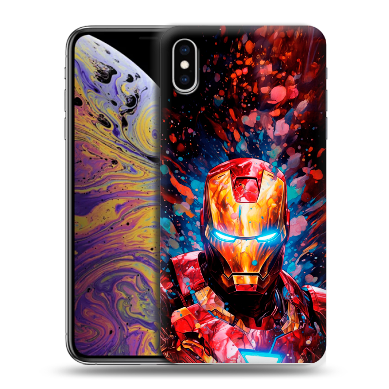 Силиконовый чехол на Iphone Xs Max с принтом Железный человек Ironman Силиконовый чехол на Iphone Xs Max с принтом Железный человек Ironman