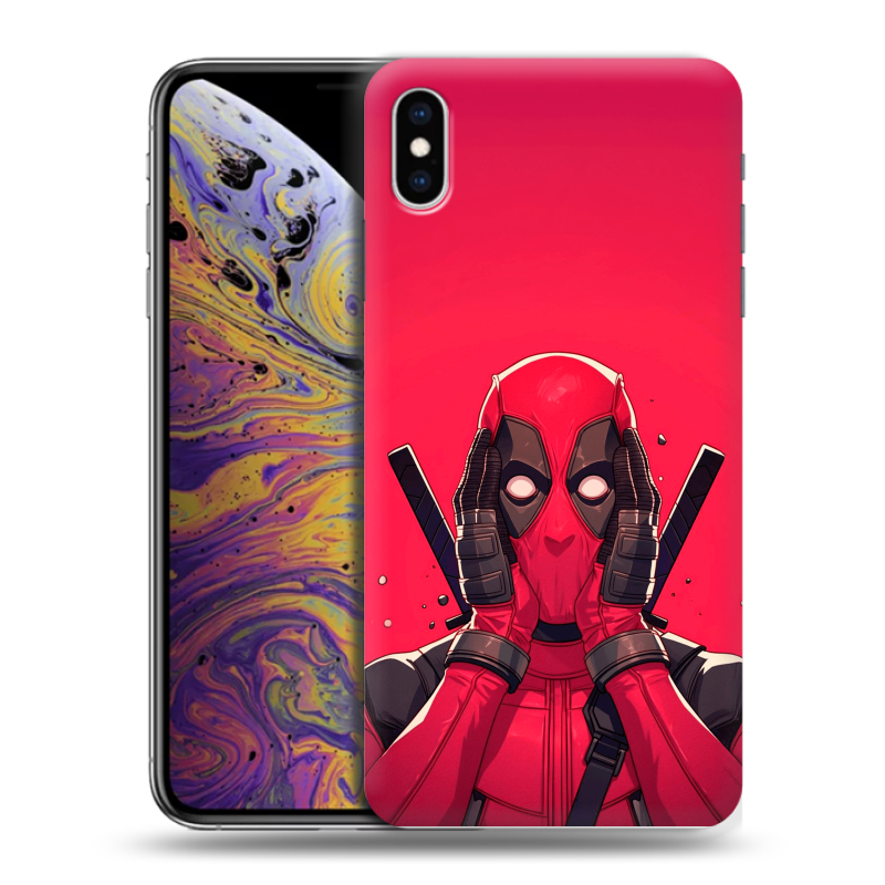 Силиконовый чехол на Iphone Xs Max с принтом Дедпул Deadpool Силиконовый чехол на Iphone Xs Max с принтом Дедпул Deadpool