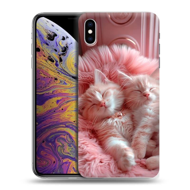 Силиконовый чехол на Iphone Xs Max с принтом котята котики Силиконовый чехол на Iphone Xs Max с принтом котята котики