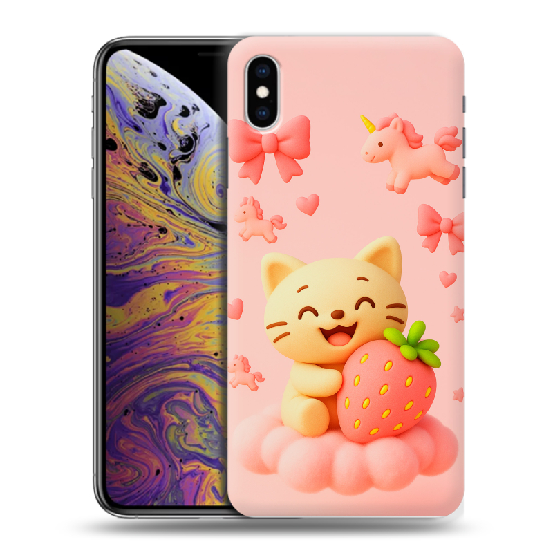Силиконовый противоударный чехол на Iphone Xs Max с принтом для девочек Силиконовый противоударный чехол на Iphone Xs Max с принтом для девочек