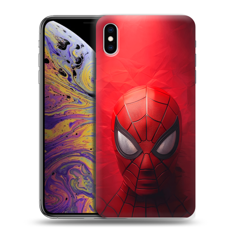 Силиконовый чехол на Iphone Xs Max с принтом Spiderman Человек паук Силиконовый чехол на Iphone Xs Max с принтом Spiderman Человек паук