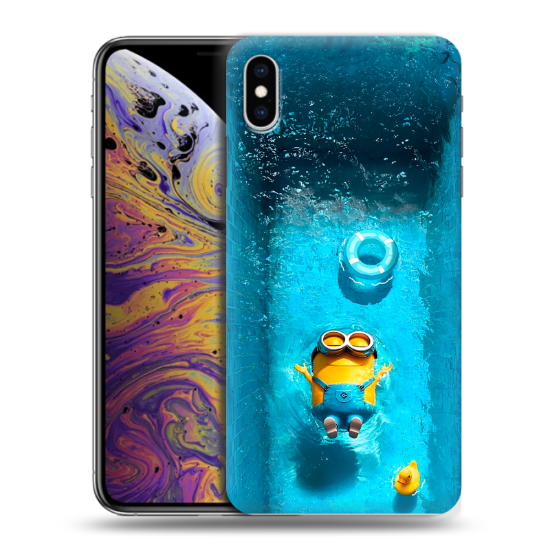 Силиконовый чехол на Iphone Xs Max с принтом Миньоны Силиконовый чехол на Iphone Xs Max с принтом Миньоны