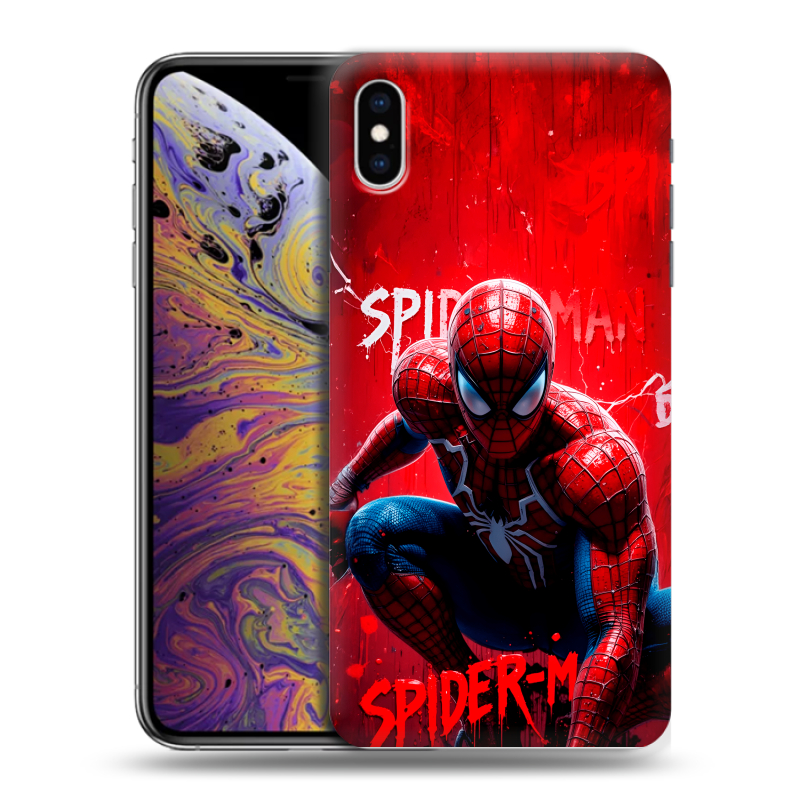 Силиконовый противоударный чехол на Iphone Xs Max с принтом Spiderman Человек паук Силиконовый противоударный чехол на Iphone Xs Max с принтом Spiderman Человек паук