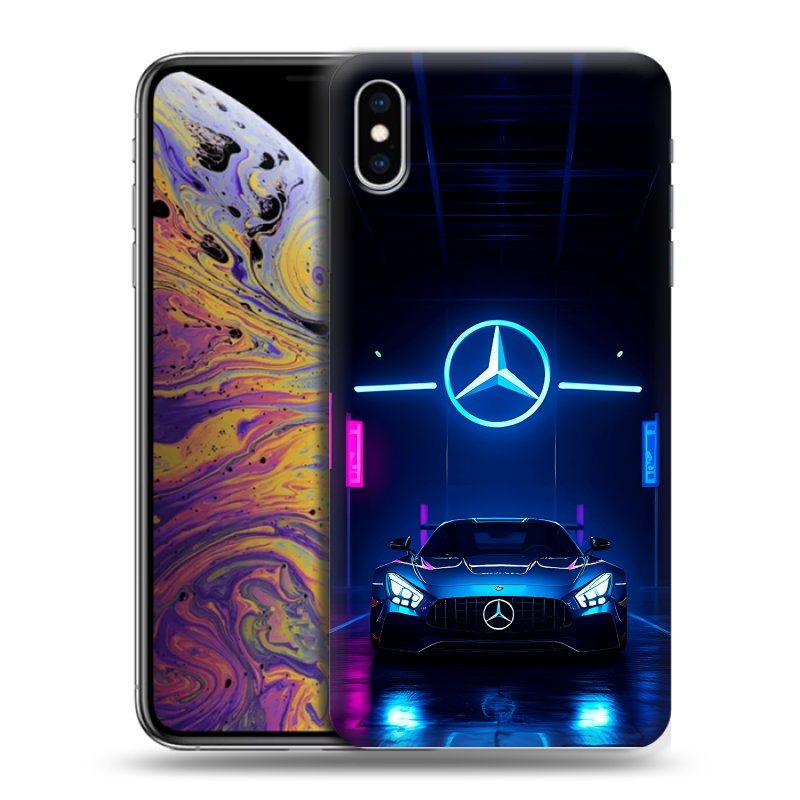 Силиконовый противоударный чехол на Iphone Xs Max с принтом Mercedes Мерседес Силиконовый противоударный чехол на Iphone Xs Max с принтом Mercedes Мерседес