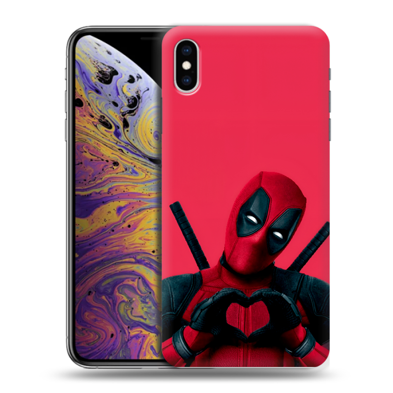 Силиконовый чехол на Iphone Xs Max с принтом Дедпул Deadpool Силиконовый чехол на Iphone Xs Max с принтом Дедпул Deadpool
