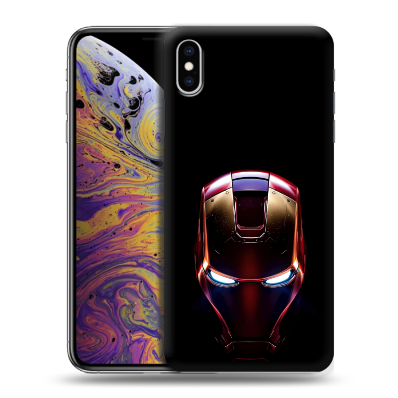 Силиконовый чехол на Iphone Xs Max с принтом IronMan Железный человек Силиконовый чехол на Iphone Xs Max с принтом IronMan Железный человек