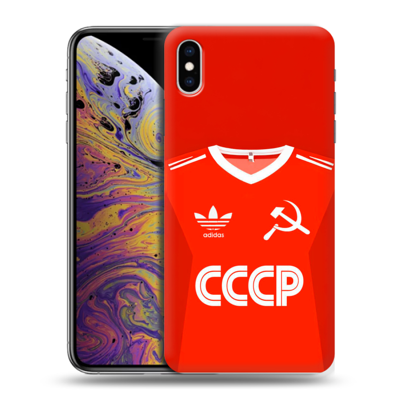 Силиконовый чехол на Iphone Xs Max с принтом Флаг Герб СССР Силиконовый чехол на Iphone Xs Max с принтом Флаг Герб СССР
