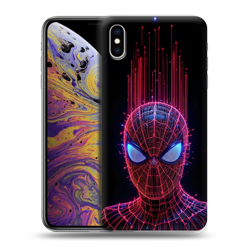 Силиконовый чехол на Iphone Xs Max с принтом Spiderman Человек паук Силиконовый чехол на Iphone Xs Max с принтом Spiderman Человек паук