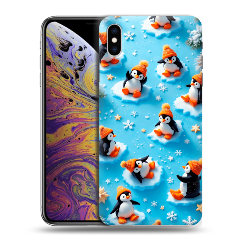 Силиконовый противоударный чехол на Iphone Xs Max с принтом Новый год Силиконовый противоударный чехол на Iphone Xs Max с принтом Новый год