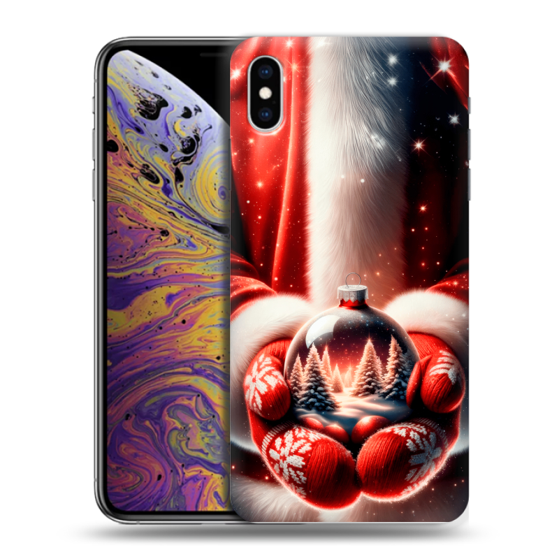 Силиконовый противоударный чехол на Iphone Xs Max с принтом Новый год Силиконовый противоударный чехол на Iphone Xs Max с принтом Новый год