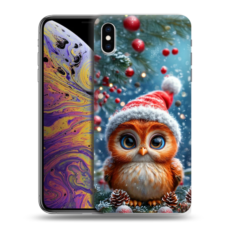 Силиконовый чехол на Iphone Xs Max с принтом Новый год Силиконовый чехол на Iphone Xs Max с принтом Новый год