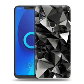 Силиконовый чехол на Alcatel 5V с принтом Черные кристаллы Силиконовый чехол на Alcatel 5V с принтом Черные кристаллы
