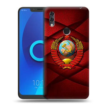 Силиконовый чехол на Alcatel 5V с принтом Герб СССР Силиконовый чехол на Alcatel 5V с принтом Герб СССР