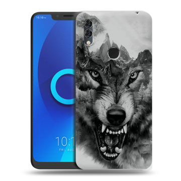 Силиконовый чехол на Alcatel 5V с принтом Волк Силиконовый чехол на Alcatel 5V с принтом Волк