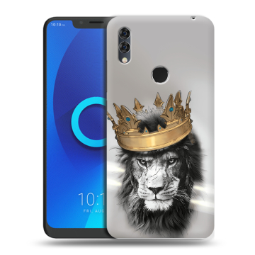 Силиконовый чехол на Alcatel 5V с принтом Лев с короной Силиконовый чехол на Alcatel 5V с принтом Лев с короной