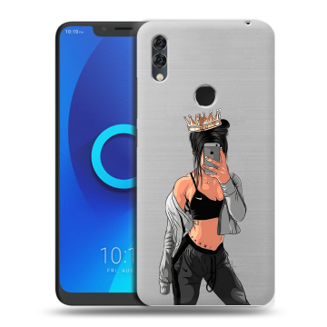Силиконовый чехол на Alcatel 5V с принтом Женские принты
