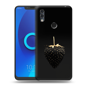 Силиконовый чехол на Alcatel 5V с принтом Черная клубника Силиконовый чехол на Alcatel 5V с принтом Черная клубника