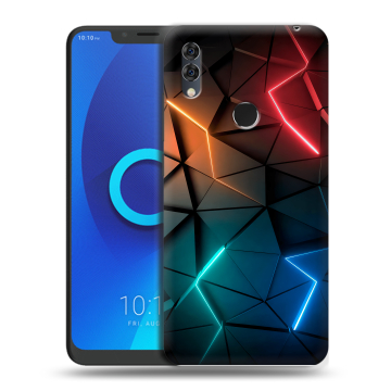 Силиконовый чехол на Alcatel 5V с принтом Абстракция неон Силиконовый чехол на Alcatel 5V с принтом Абстракция неон