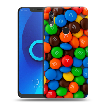Силиконовый чехол на Alcatel 5V с принтом Конфеты
