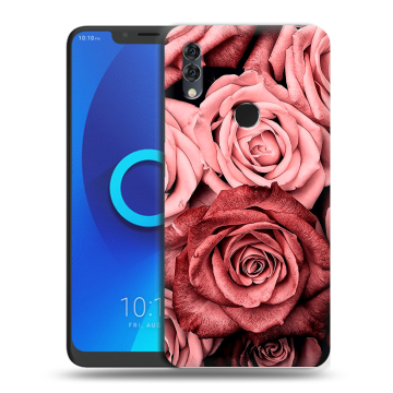 Силиконовый чехол на Alcatel 5V с принтом Цветы розы Силиконовый чехол на Alcatel 5V с принтом Цветы розы