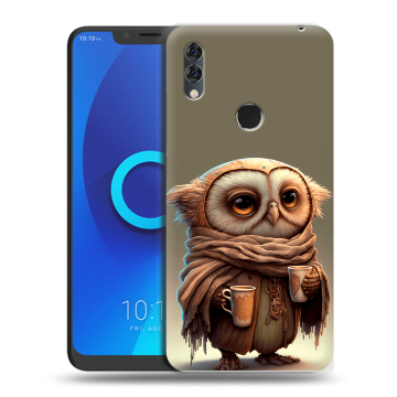 Силиконовый чехол на Alcatel 5V с принтом Сова Силиконовый чехол на Alcatel 5V с принтом Сова