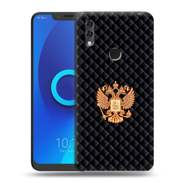 Силиконовый чехол на Alcatel 5V с принтом Герб России принт