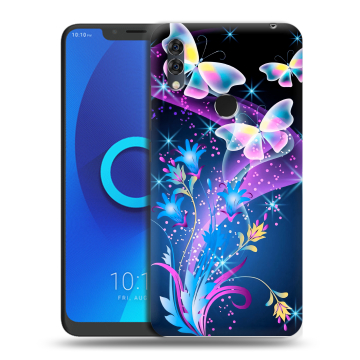 Силиконовый чехол на Alcatel 5V с принтом Бабочки