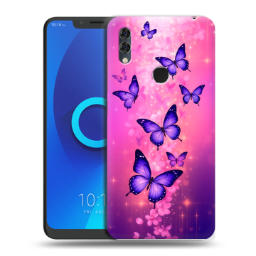 Силиконовый чехол на Alcatel 5V с принтом Бабочки