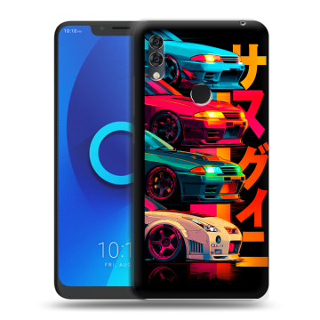 Силиконовый чехол на Alcatel 5V с принтом Гоночные машины Силиконовый чехол на Alcatel 5V с принтом Гоночные машины