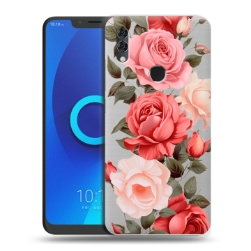 Силиконовый чехол на Alcatel 5V с принтом Розы Силиконовый чехол на Alcatel 5V с принтом Розы