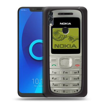 Силиконовый чехол на Alcatel 5V с принтом Ретро Нокия