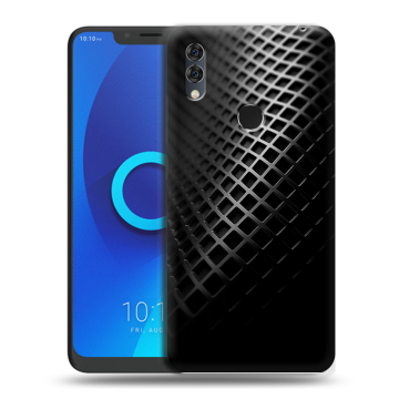 Силиконовый чехол на Alcatel 5V с принтом Текстура металла