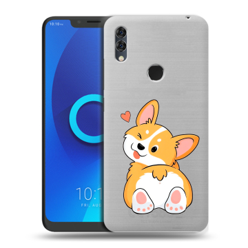 Силиконовый чехол на Alcatel 5V с принтом Корги Силиконовый чехол на Alcatel 5V с принтом Корги