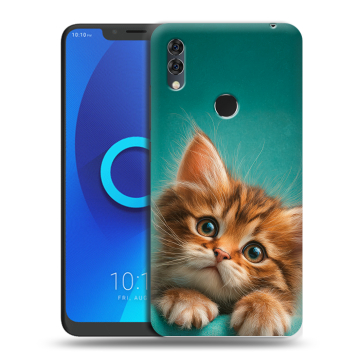 Силиконовый чехол на Alcatel 5V с принтом котенок