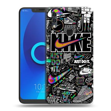 Силиконовый чехол на Alcatel 5V с принтом Найк
