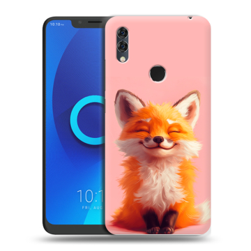 Силиконовый чехол на Alcatel 5V с принтом милая лиса