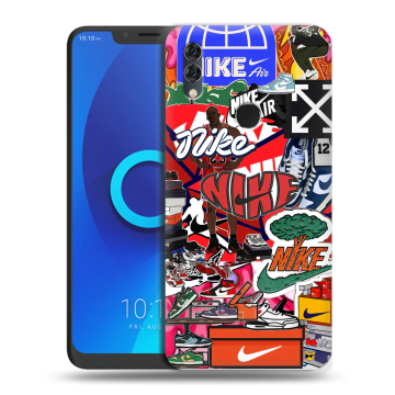 Силиконовый чехол на Alcatel 5V с принтом Найк Nike яркий Силиконовый чехол на Alcatel 5V с принтом Найк Nike яркий