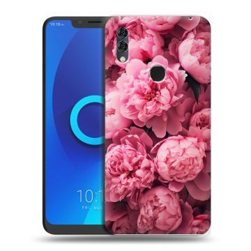 Силиконовый чехол на Alcatel 5V с принтом цветы пионы Силиконовый чехол на Alcatel 5V с принтом цветы пионы