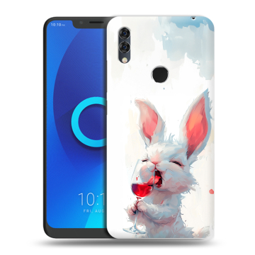Силиконовый чехол на Alcatel 5V с принтом кролик зайчик Силиконовый чехол на Alcatel 5V с принтом кролик зайчик