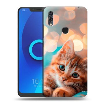 Силиконовый чехол на Alcatel 5V с принтом котик Силиконовый чехол на Alcatel 5V с принтом котик