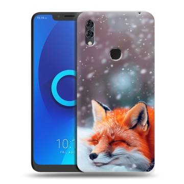 Силиконовый чехол на Alcatel 5V с принтом лиса Силиконовый чехол на Alcatel 5V с принтом лиса